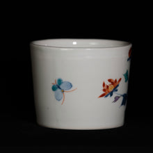 画像をギャラリービューアに読み込む, 染錦(そめにしき)蕎麦猪口(そばちょこ)-短冊牡丹文(たんざく ぼたん)