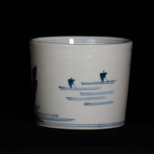 画像をギャラリービューアに読み込む, 染付(そめつけ)蕎麦猪口(そばちょこ)-蛇籠(じゃかご)