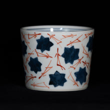 画像をギャラリービューアに読み込む, 染錦(そめにしき)蕎麦猪口(そばちょこ)-楓に松葉(かえでにまつば)ー