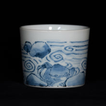 画像をギャラリービューアに読み込む, 染付(そめつけ)蕎麦猪口(そばちょこ)-沢蟹(さわがに)-