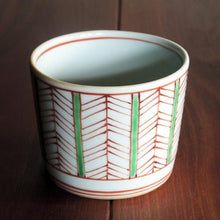 画像をギャラリービューアに読み込む, 錦(にしき)蕎麦猪口(そばちょこ)-矢羽根文(やばね)