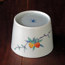 画像をギャラリービューアに読み込む, 錦(にしき)蕎麦猪口(そばちょこ)-桃文(もも)ー