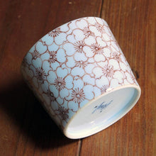 画像をギャラリービューアに読み込む, 錦(にしき)蕎麦猪口(そばちょこ)-赤絵桜詰(あかえ さくらづめ)