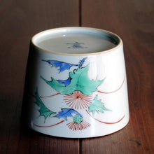 画像をギャラリービューアに読み込む, 錦(にしき)蕎麦猪口(そばちょこ)-薊文(あざみ)ー