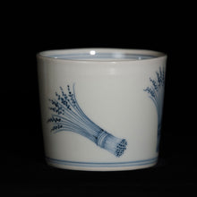 画像をギャラリービューアに読み込む, 染付(そめつけ)蕎麦猪口(そばちょこ)-稲束(いなたば)