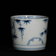 画像をギャラリービューアに読み込む, 染付(そめつけ)蕎麦猪口(そばちょこ)-笹盛雪(ささもりゆき)