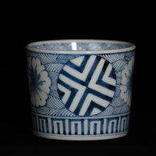 画像をギャラリービューアに読み込む, 染付(そめつけ)蕎麦猪口(そばちょこ)-丸文撫子文(まるもんなでしこもん)-