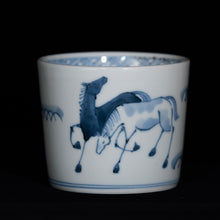 画像をギャラリービューアに読み込む, 染付(そめつけ)蕎麦猪口(そばちょこ)-群馬(ぐんば)