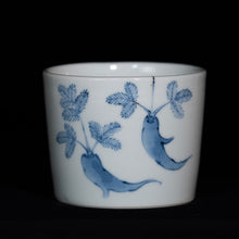 画像をギャラリービューアに読み込む, 染付(そめつけ)蕎麦猪口(そばちょこ)-人参(にんじん)