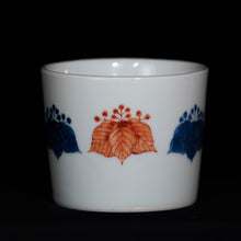 画像をギャラリービューアに読み込む, 染錦(そめにしき)蕎麦猪口(そばちょこ)-桐文(きり)