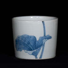 画像をギャラリービューアに読み込む, 染錦(そめにしき)蕎麦猪口(そばちょこ)-蓮(はす)