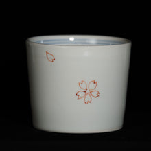 画像をギャラリービューアに読み込む, 錦(にしき)蕎麦猪口(そばちょこ)-角ダミ桜散し文(かくだみ さくらちらし)