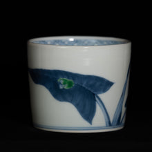 画像をギャラリービューアに読み込む, 染錦(そめにしき)蕎麦猪口(そばちょこ)-蛙(かえる)