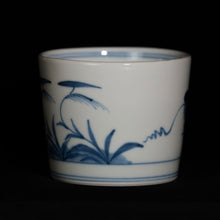 画像をギャラリービューアに読み込む, 染付(そめつけ)蕎麦猪口(そばちょこ)-舟曳(ふなひき)