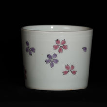 画像をギャラリービューアに読み込む, 錦(にしき)蕎麦猪口(そばちょこ)-桜散し文(さくらちらし)