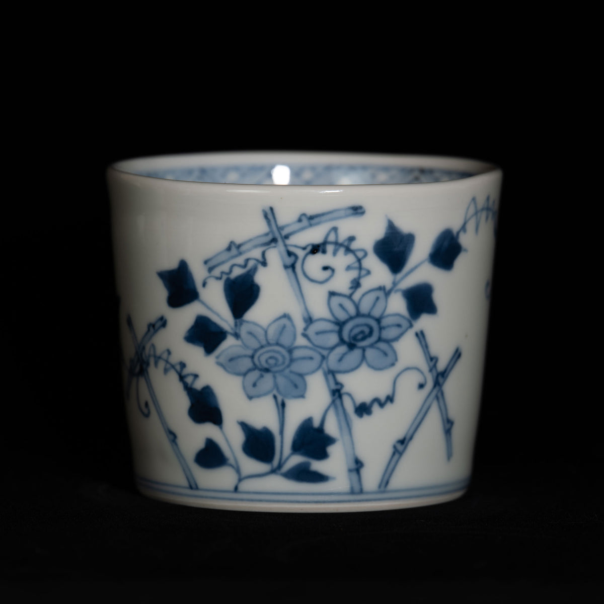 明治ごろ　草花文の蕎麦猪口　5客セット！　手書き絵付け 明治ごろ 草花文の蕎麦猪口 5客セット！ 手書き絵付け - メルカリ