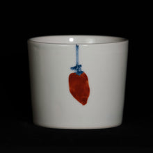 画像をギャラリービューアに読み込む, 染錦(そめにしき)蕎麦猪口(そばちょこ)-干し柿(ほしがき)