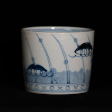 画像をギャラリービューアに読み込む, 染付(そめつけ)蕎麦猪口(そばちょこ)-傘(かさ)