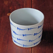 画像をギャラリービューアに読み込む, 染付(そめつけ)蕎麦猪口(そばちょこ)-めだか-