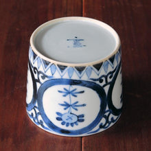 画像をギャラリービューアに読み込む, 染付(そめつけ)蕎麦猪口(そばちょこ)-間取芙蓉手(まどりふようで)