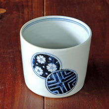 画像をギャラリービューアに読み込む, 染付(そめつけ)蕎麦猪口(そばちょこ)-地文丸文(じもんまるもん)