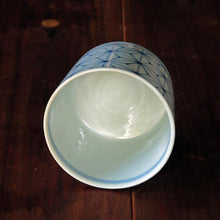 画像をギャラリービューアに読み込む, 染付(そめつけ)蕎麦猪口(そばちょこ)-麻の葉(あさのは)