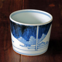 画像をギャラリービューアに読み込む, 染付(そめつけ)蕎麦猪口(そばちょこ)-富士山(ふじさん)