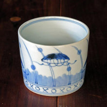 画像をギャラリービューアに読み込む, 染付(そめつけ)蕎麦猪口(そばちょこ)-傘(かさ)