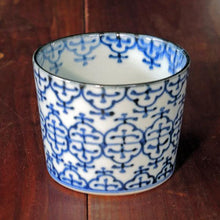 画像をギャラリービューアに読み込む, 染付(そめつけ)蕎麦猪口(そばちょこ)-瓔珞文(ようらく)