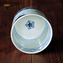 画像をギャラリービューアに読み込む, 染付(そめつけ)蕎麦猪口(そばちょこ)-鯉の滝登り(こいのたきのぼり)