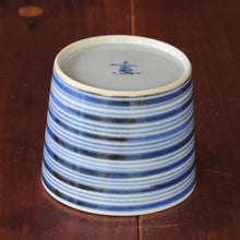 画像をギャラリービューアに読み込む, 染付(そめつけ)蕎麦猪口(そばちょこ)-独楽筋文(こますじ)