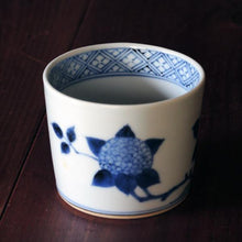 画像をギャラリービューアに読み込む, 染付(そめつけ)蕎麦猪口(そばちょこ)-紫陽花(あじさい)-