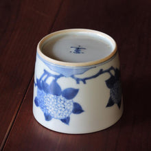 画像をギャラリービューアに読み込む, 染付(そめつけ)蕎麦猪口(そばちょこ)-紫陽花(あじさい)-