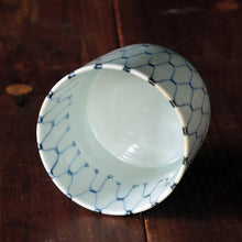 画像をギャラリービューアに読み込む, 染付(そめつけ)蕎麦猪口(そばちょこ)-網(あみ)
