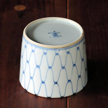 画像をギャラリービューアに読み込む, 染付(そめつけ)蕎麦猪口(そばちょこ)-網(あみ)