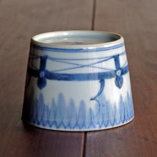 画像をギャラリービューアに読み込む, 染付(そめつけ)蕎麦猪口(そばちょこ)-欄干に柳(らんかんにやなぎ)-