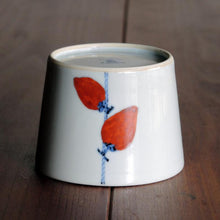 画像をギャラリービューアに読み込む, 染錦(そめにしき)蕎麦猪口(そばちょこ)-干し柿(ほしがき)