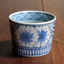 画像をギャラリービューアに読み込む, 染付(そめつけ)蕎麦猪口(そばちょこ)-丸文撫子文(まるもんなでしこもん)-