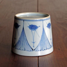 画像をギャラリービューアに読み込む, 染付(そめつけ)蕎麦猪口(そばちょこ)-六方銀杏(ろっぽう いちょう)