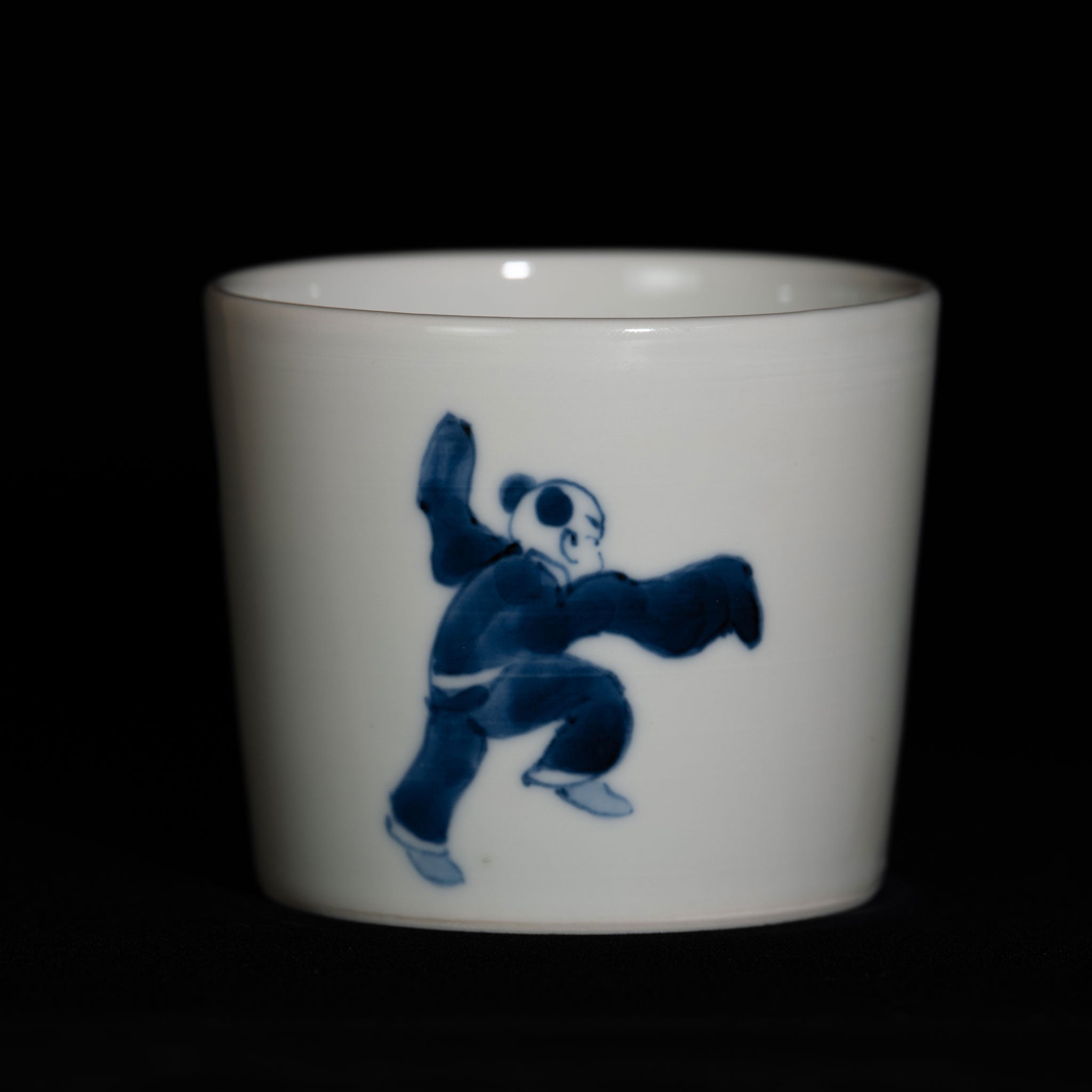 染付（そめつけ）蕎麦猪口（そばちょこ）－三人唐子（さんにん