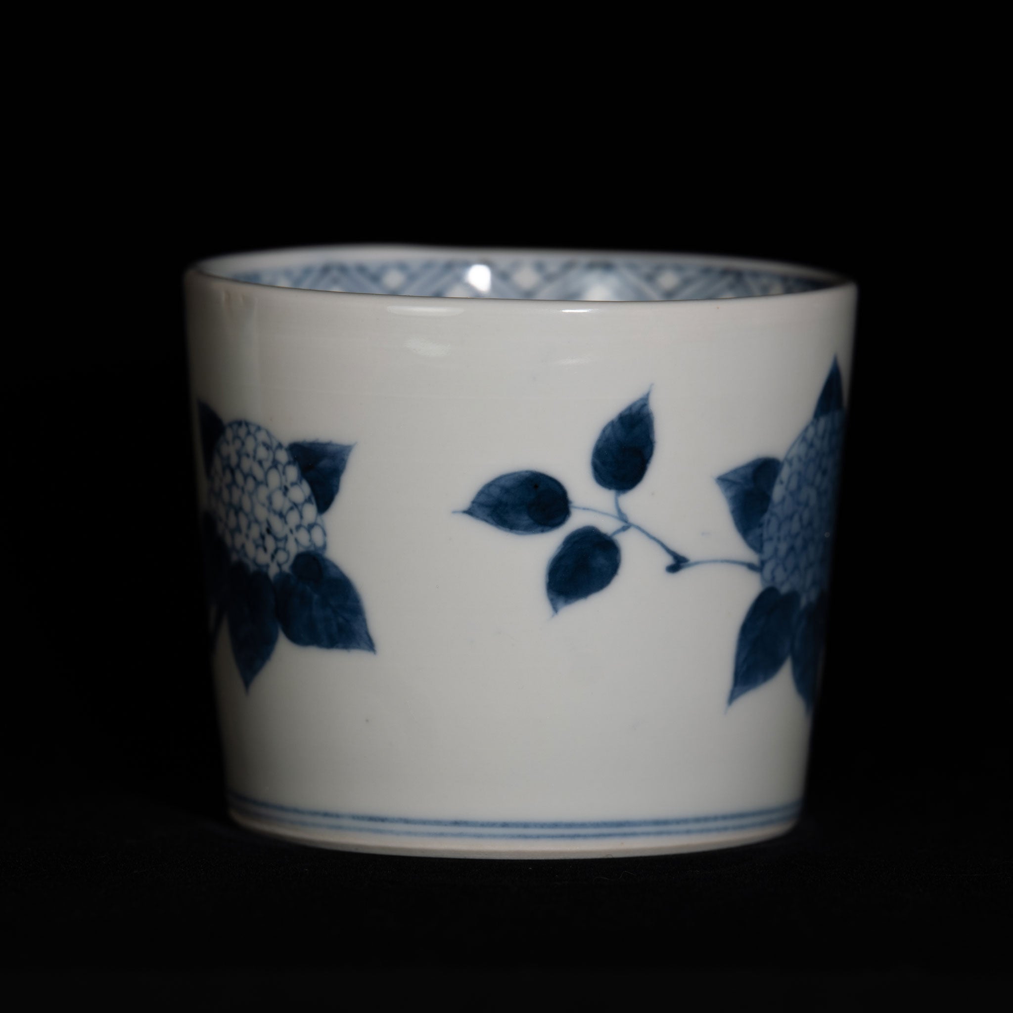 染付（そめつけ）蕎麦猪口（そばちょこ）－紫陽花（あじさい