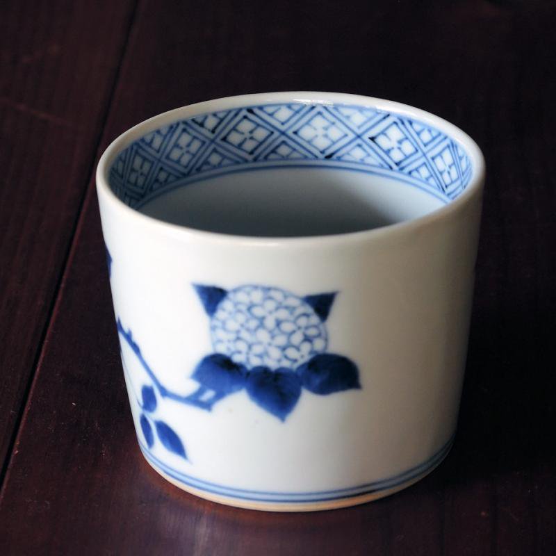 アジサイ (？) の図 蕎麦猪口 蕎麦ちょこ そば猪口 ４客 ① アジサイ (？) の図 蕎麦猪口 蕎麦ちょこ そば猪口 4客 ② 食器